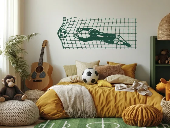 Wandtattoo mit Fußballtor