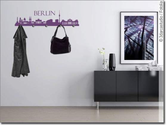 Preview: Wandtattoo Garderobe Berliner Skyline Preview: Wandtattoo Garderobe Berliner Skyline