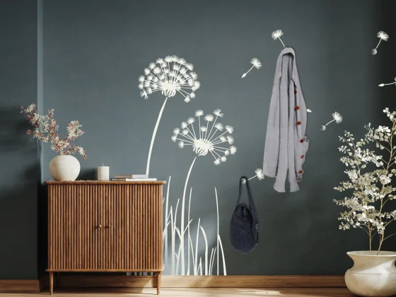 Wandtattoo Garderobe mit Pusteblume