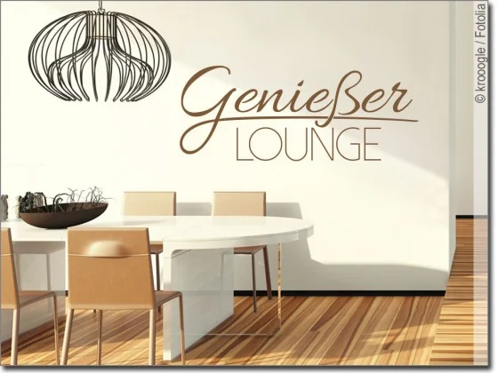 Wandschrift Genießer Lounge