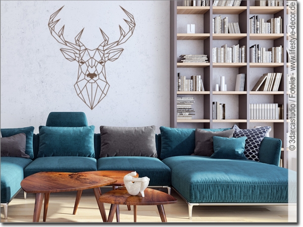 Preview: Wandtattoo Geometrischer Hirsch Preview: Wandtattoo Geometrischer Hirsch
