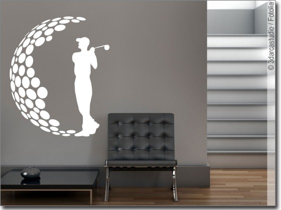 Preview: Wandtattoo Golfspieler