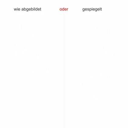 Aufkleber für Wände Gräser - Ansicht Ausrichtung und Farbauswahl