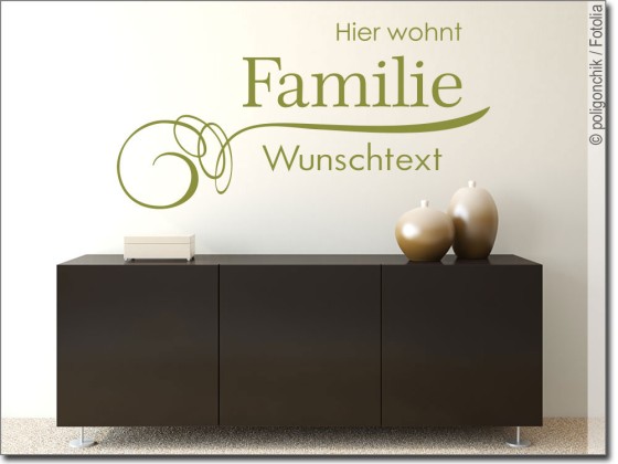 Preview: Wandtattoo Hier wohnt mit Wunschtext Preview: Wandtattoo Hier wohnt mit Wunschtext