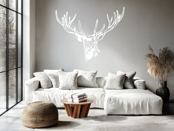 Preview: Wandtattoo Hirschkopf