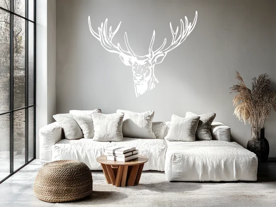 Wandtattoo Hirschkopf