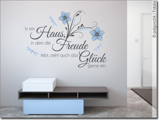 Preview: Wandtattoo In ein Haus, in dem die Freude lebt