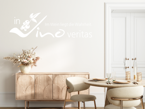 Preview: Wandtattoo In vino veritas
