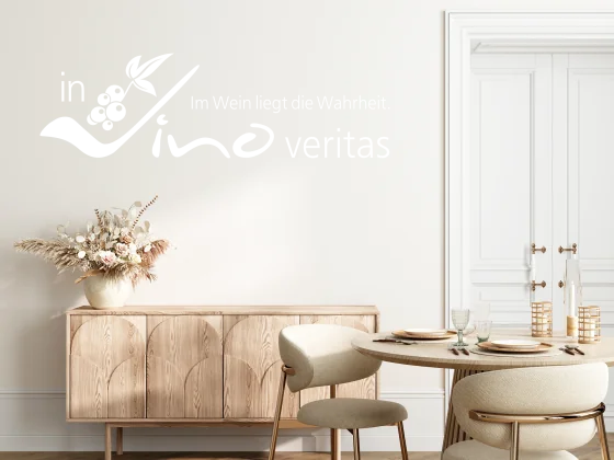 Wandtattoo In vino veritas