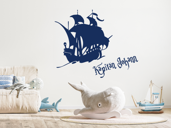 Preview: Wandtattoo Kapitän