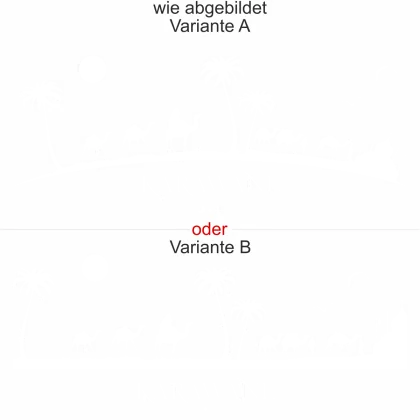 Wandtattoo mit Karawane - Ansicht Ausrichtung und Farbauswahl