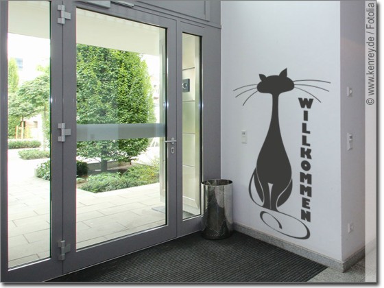 Preview: Wandtattoo Willkommen 05