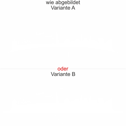 Wandtattoo mit Skyline von Kiel - Ansicht Ausrichtung mit Farbauswahl und Variante