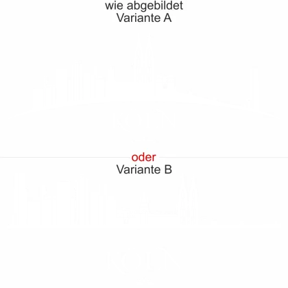 Wandtattoo mit Skyline von Köln - Ansicht Ausrichtung mit Farbauswahl und Variante