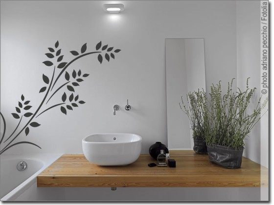 Preview: Wandtattoo Kunstvoller Blätterzweig