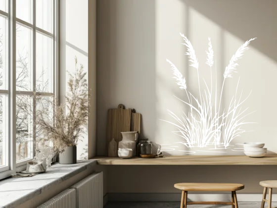 Wandtattoo Leichtes Ufergras - Ansicht Farbauswahl