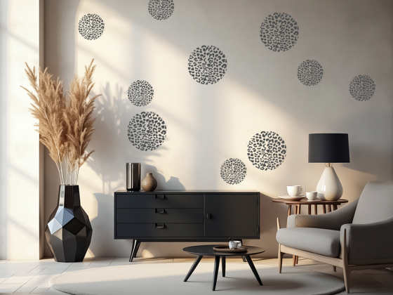 Preview: Wandtattoo Leopardenmuster Kreise