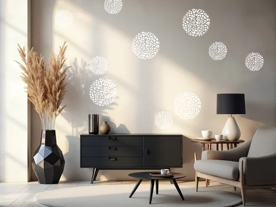 Wandtattoo Leopardenmuster Kreise