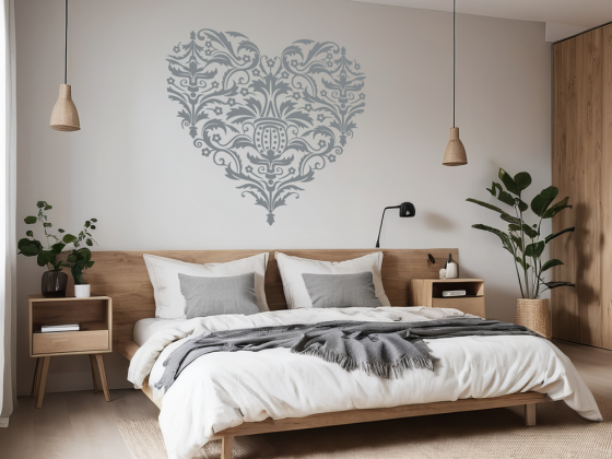 Wandtattoo mit romantischem Liebesornament