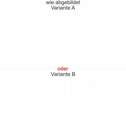 Wandtattoo London - Ansicht Ausrichtung mit Farbauswahl und Variante