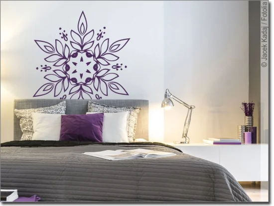 Wandtattoo mit Mandala Ornament für das Schlafzimmer