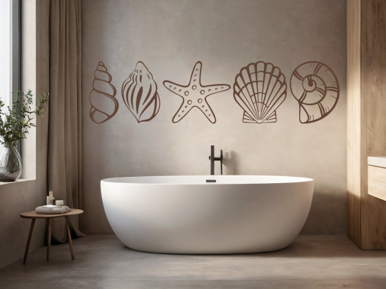 Preview: Wandtattoo Muscheln