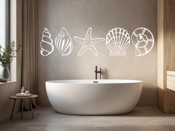 Preview: Wandtattoo Muscheln