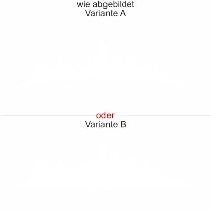Wandtattoo mit Skyline von New York - Ansicht Ausrichtung mit Farbauswahl und Variante