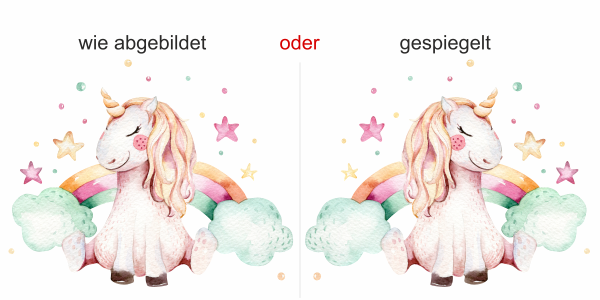 Preview: Wandtattoo Niedliches Einhorn Preview: Wandtattoo Niedliches Einhorn