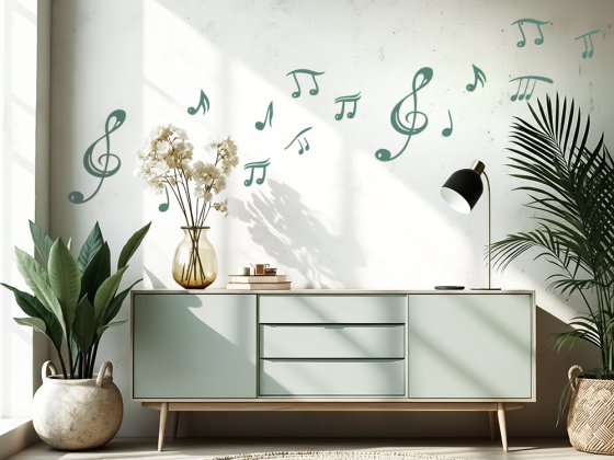 Preview: Wandtattoo Noten Satz