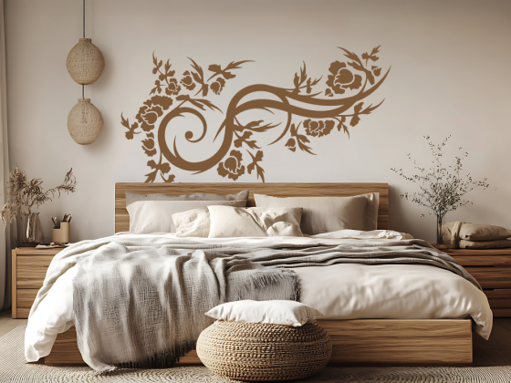 Wandtattoo mit romantischem Ornament