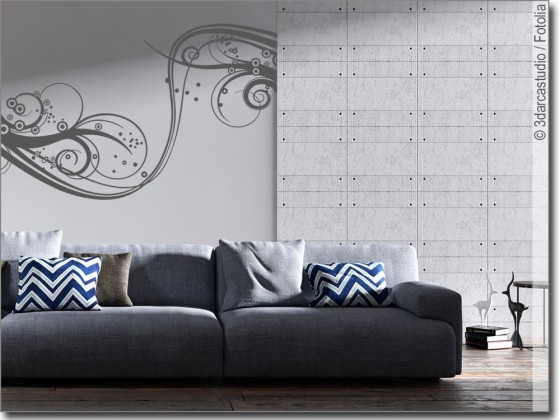 Preview: Wandtattoo Ornament Welle