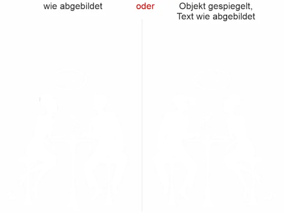 Wandtattoo Paar im Café - Ansicht Ausrichtung und Farbauswahl