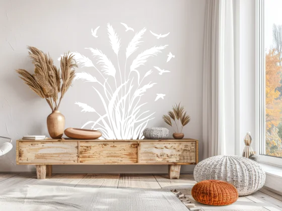 Pampasgras und Vögel im Wind - Ansicht Farbauswahl