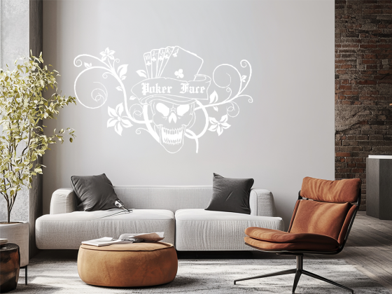 Preview: Wandtattoo Poker Face