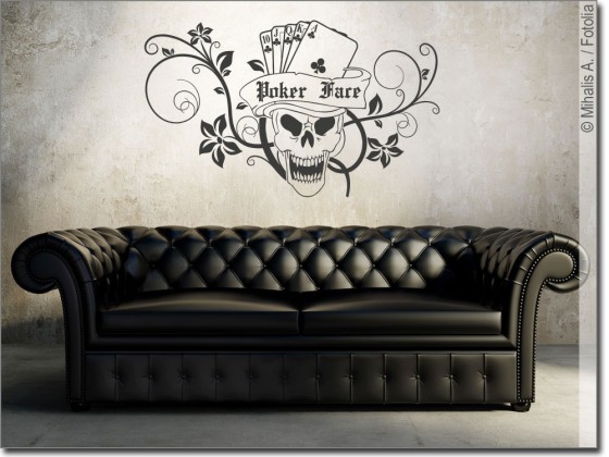 Preview: Wandtattoo Poker Face