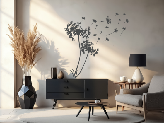 Preview: Wandtattoo Pusteblume im Wind