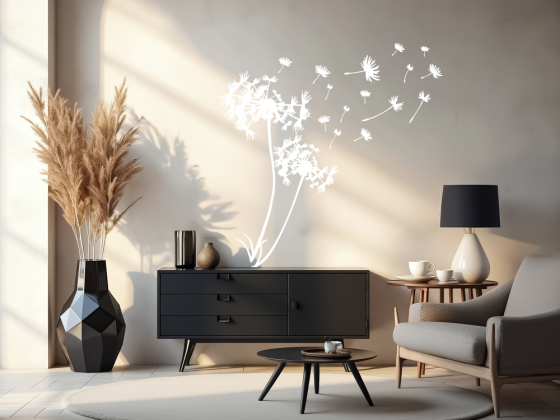 Preview: Wandtattoo Pusteblume im Wind