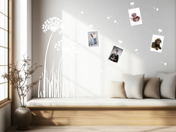 Wandtattoo Pusteblume mit Bilderrahmen