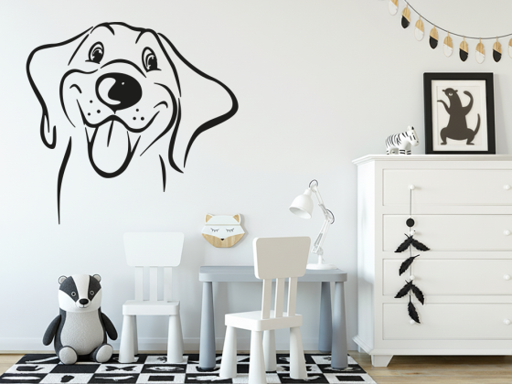 Preview: Wandtattoo Putziger Hund