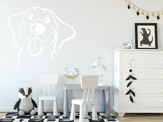 Preview: Wandtattoo Putziger Hund