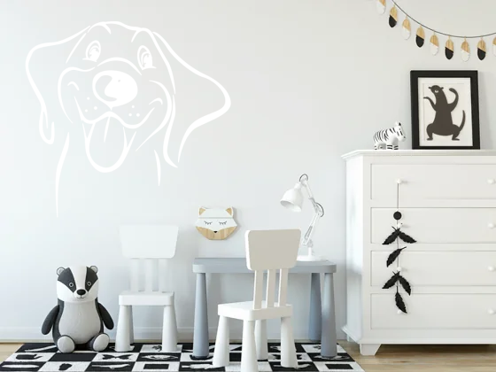 Wandtattoo Putziger Hund