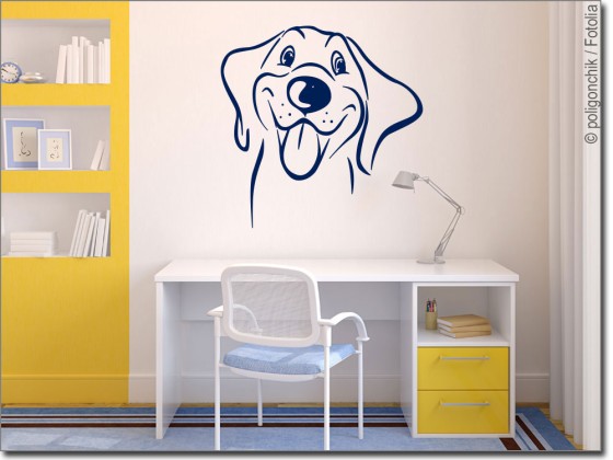 Preview: Wandtattoo Putziger Hund Preview: Wandtattoo Putziger Hund