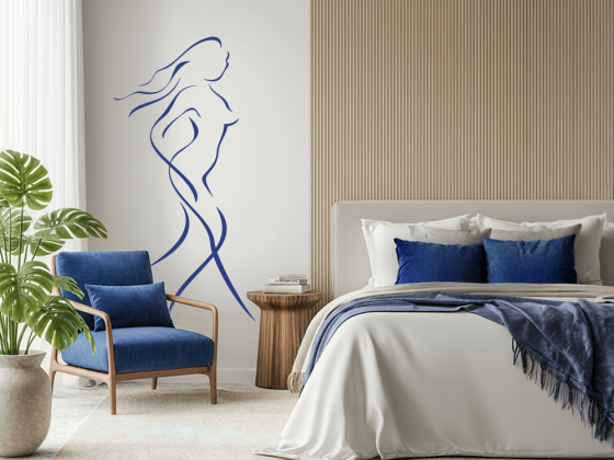 Preview: Wandtattoo Reizvolle Lady