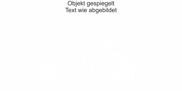 Wandtattoo mit Kolosseum in Rom - Ansicht Ausrichtung und Farbauswahl
