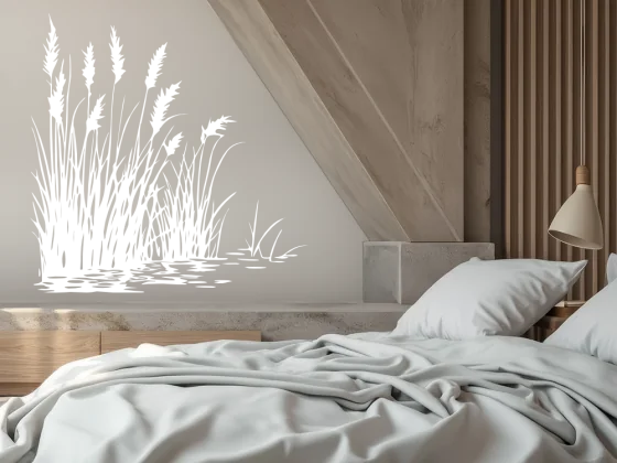 Wandtattoo Schilfgras am Seeufer - Ansicht Farbauswahl