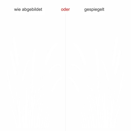 Wandtattoo Schilfgras mit Kolben - Ansicht Ausrichtung mit Farbauswahl