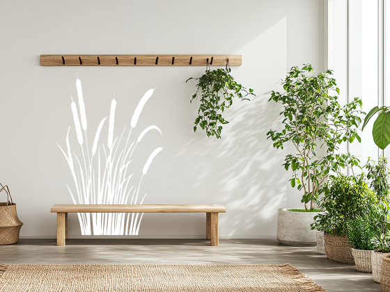 Wandtattoo Schilfgras mit Kolben - Ansicht Farbauswahl