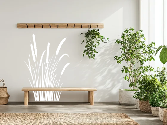 Wandtattoo Schilfgras mit Kolben - Ansicht Farbauswahl