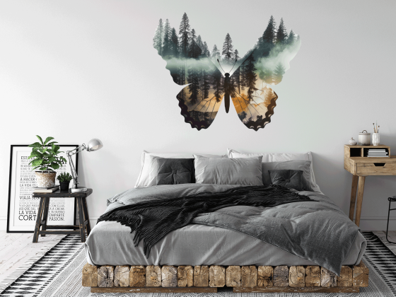 Preview: Wandtattoo Schmetterling Walddesign Preview: Wandtattoo Schmetterling Walddesign